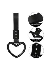 1pc Heart-Shaped Car Handle With Drift Pendant, Rear Bumper Warning Ring Decoration, Broken Heart Handle Interior Accessory For Subway, Bus, Car - Multicolor - View 11