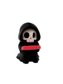 Gothic Grim Reaper Statue With Skull Carving - 7.19cm PLA Plastic Figurine, Suitable For Home And Halloween Decor, Dark Fantasy Desktop Ornament, Gothic Collectible Gift, Vintage Style, Applicable For Home, Bookshelf, Desktop Display - Multicolor - View 16