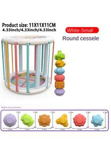 Montessori Sensory Learning Toy Set, 6 Pieces, Suitable For Children 1 Year Old And Above, Shape Sorting Puzzle Blocks, Fine Motor Skill Development Gift For Boys And Girls 18 Months And Above - Multicolor - View 9
