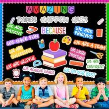 57PCS Motivational Bulletin Board Set, Amazing Things Happen Here Bulletin Board Set With Borders, For Elementary Middle High School - Back to School - View 6