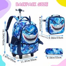 Girls' Rolling Backpack With Crossbody Bag And Pencil Case, Cute Portable Student School Bag - Rolling Backpack - View 8
