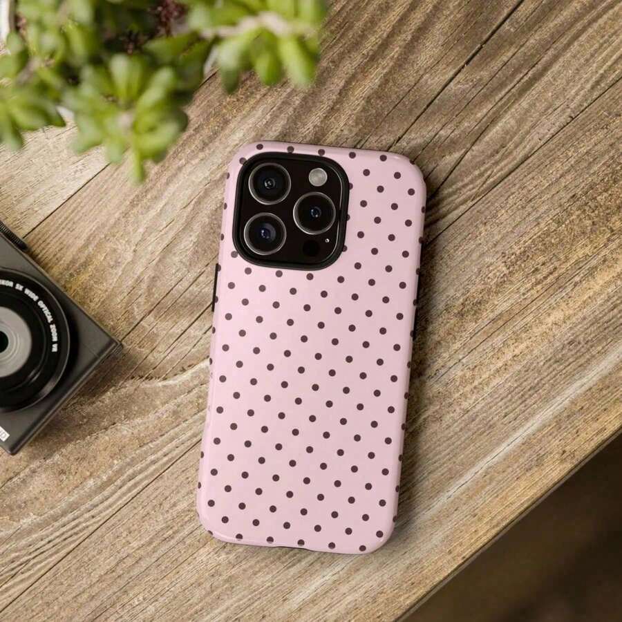 Cherry Red Polka Dot Phone Case, Compatible With IPhone17/IPhone16/15/14/IPhone13/12/11 Pro Max - 白色5 - 查看 1