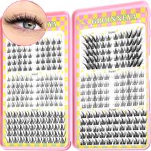 GROINNEYA 300pcs Large Capacity Eyelash Book Natural Look Single Cluster False Eyelashes Cartoon Style Pointed Single Cluster Eyelashes 6 Styles Cat Eye Cluster Eyelashes DIY Eyelash Extensions Random Style Suitable For Daily Wear Dating Travel Essential Eyelash Technician Supplies - C - View 7