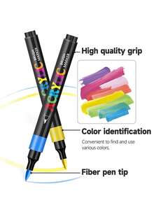 24-240 Colors Acrylic Paint Markers, Layerable Painting Pens For Students Art, Graffiti Pens Suitable For Multiple Materials, Art Creation, Back To School Essential - Multicolor - View 9