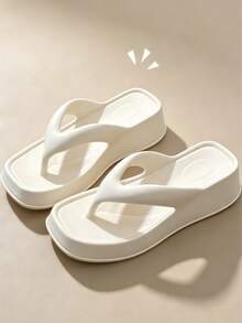 Summer Vacation Daily Outing Shopping Essential Fashion Versatile Item Thick Sole Comfortable Long Wear Without Fatigue Easy To Clean Suitable For Indoor And Outdoor Use - White - View 3