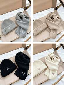 Winter Korean Style Knitted Beanie, Baby Hooded Hat, Unisex Kids Warm Wool Hat - Multicolor - View 7