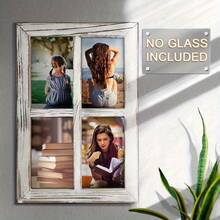 2pcs Rustic Wooden Window Frame Wall Decor – 3D Vintage-Inspired Shutters With Distressed Finish & Textured Indentations – Glass-Free Art Accent For Indoor/Outdoor Spaces – Perfect For Wedding Backdrops, Home Styling, Office Walls, Valentine's Day Or - Arched - View 10