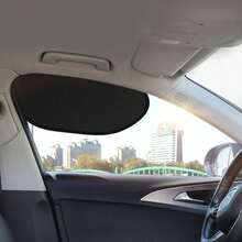 3pcs Car Sunshade Set: 1 Front Windshield Sunshade + 2 Front Side Window Sunshades, Heat Insulation And Cooling, Does Not Obstruct Driver And Passenger View - Black - View 1