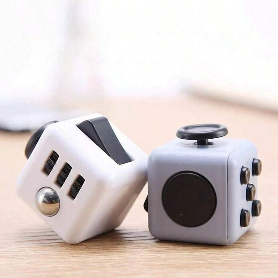 Multicolor Cube Dice, ABS Material Creative Sensory Hand Gadget, Emotional Relief Portable Ornament, Desktop Home Car Decor, Ideal Gift For Birthday, Anniversary & Party - Multicolor - View 1
