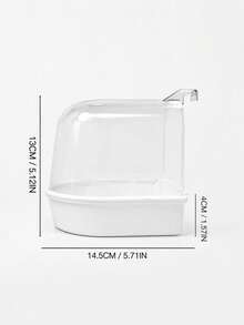 1pc Parrot Bath Box, Bird Bath Toy And Cage Accessory, Suitable For Cockatiel, Lovebird, Cockatoo And Timneh Grey Parrot, Small Pet Bath Container, Suitable For Birds And Hamsters, Fun Bird Cage Bath Tool, Home Pet Supplies And Daily Care - Multi-color - View 12