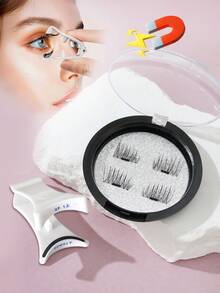 Waloshow Magnetic Eyelashes Set - Natural & Realistic, No Glue Or Eyeliner Needed, Lightweight & Reusable, Comes With Tweezer For Easy Application. Fake Eyelashes, Lashes, False Eyelashes - Black - View 19