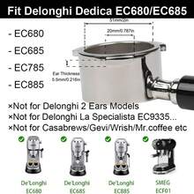51mm Naked Bottomless Coffee Portafilter Espresso Handle Replacement Fit For Dedica EC680 EC685 Home Espresso Coffee Machine Barista Accessory - Black - View 6