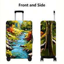 1PC Scenic Forest And Stream Print Luggage Cover. Fits Suitcases From 18 To 32 Inches; Effectively Protects Your Luggage - View 9