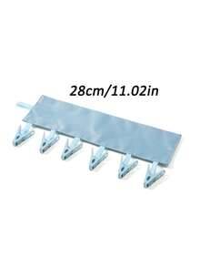 Portable Foldable Clothes Hanger With Clips, Detachable Sock Drying Rack, Multi-Function Travel Laundry Organizer - Multicolor - View 6