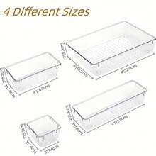 4/6/7/8-Piece Transparent Drawer-Style Storage Boxes, Suitable For Cosmetics, Desktop Organizers, Beauty Supplies, Miscellaneous Items, Kitchen And Bathroom Supplies. - Clear - View 8