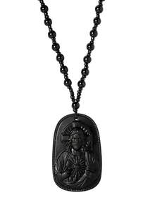 1pc Sacred Heart Of Jesus Pendant Beaded Long Necklace, Suitable For Daily Wear, Baptism, Prayer And Worship, Great Gift (Rust-Proof, Fade-Resistant) - Style 1 - View 6