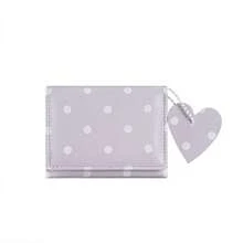 Heart-Shaped Polka Dot Compact Wallet, Korean Style Minimalist Niche Brand Multi-Function Trifold Wallet For Women, Gift For Her - Multicolor - View 14