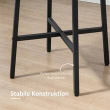 Dining Table, Kitchen Table For 4 People, Living Room Table For Dining Room, Kitchen, Steel, Brown, 80 X 80 X 76 Cm - Brown - View 6