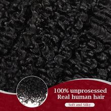1PC Burmese Curly Bundles Human Hair Weave Bundle Unprocessed Human Hair Extensions 14-26 Inch Top Quality For Women With Spiral Curls Double Weft Natural Color - Natural Black - View 5