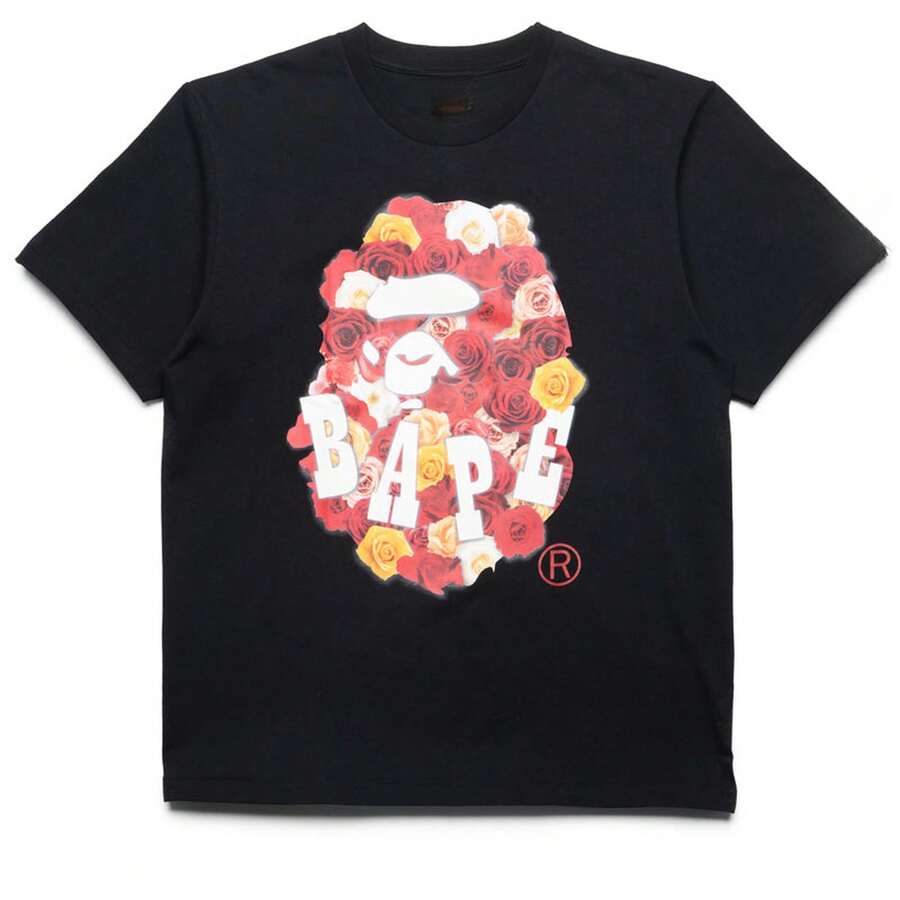 Tops Autumn Outfit Japan Autumn Photo Ape Head Tee Unisex - Black - View 1