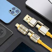 Kabel Pengisian Cepat USB 4-in-1 Kompatibel dengan iPhone dan Ponsel Lainnya, Antarmuka USB Tipe-C, Kabel Pengisian Tablet, Mendukung Pengisian Daya Tablet dan Ponsel, Antarmuka USB Tipe-C, Ringkas dan Portabel, Transfer Data Kecepatan Tinggi, Pengguna Smartphone, Pengguna Multi-Perangkat, Solusi Pengisian Daya Harian - MultiWarna - View 9