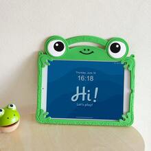 Lolla 1pc Cute Frog Silicone Protective Case Compatible With Ipad 7/8/9 Tablet Shell 2022 Apple Air 5/4/3 9th Gen 10.2 Pro 11 Full Coverage 2025 New Air 6/A7/8/9/11/() Pad SE 11 Inch/ Matepad SE 11 Inch - Green - View 4
