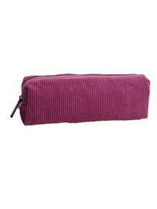 1 Pc Vertical Stripe Solid Color Pencil Case, Portable Stationery Bag, School Supplies For Big Friends And Primary School Student, First Day Of School - Multicolor - View 20