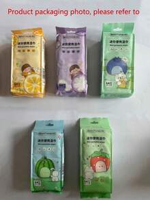 迷你便攜式不織布濕紙巾，適用於日常物品清潔（僅適用於物品清潔，不適用於身體部位清潔）（隨機顏色與款式） - 多色 - 查看 7