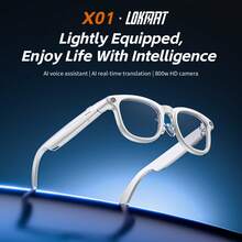 LOKMAT X01 Smart Glasses With Built-In ChatGPT, 8MP Camera, Supports 26 Languages AI Translation, Voice Assistant And Voice Control, WiFi 4.0, Bluetooth 5.3, Smart Glasses - View 1