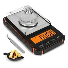 KIT com 4 Mini Balanças Digitais de Alta Precisão Profissional, Medição Exata de 0,001g a 50g, Equipamento Compacto e Versátil para Cozinha, Padaria e Laboratório, sem bateria - cor laranja - Visão 10