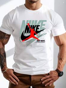Men's Pure Cotton Short-Sleeved T-Shirt Casual Summer Crew Neck Basic Daily Wear Breathable Comfortable Top - 白色 - 查看 9