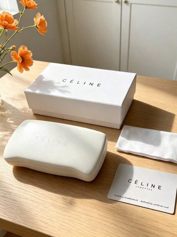 1pc Eyeglasses Case Luxury Hard Shell Fashion Glasses Box Protective Eyewear Storage Designer Accessory For Women Perfect Gift For Her CELINE-GIFT-19