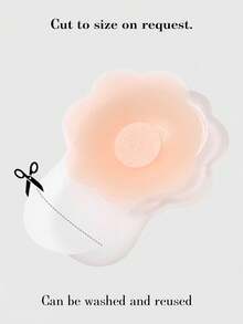8pcs/Set Lift-Up Silicone Nipple Covers, All-Season Anti-Exposure Breast Pads For Wedding Dress, Anti-Nipple Protrusion Transparent Nipple Covers For Camisole - Pink - View 3