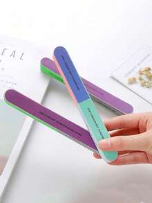 8pcs Nail File Set, Nail Buffing Block, Nail Polishing Tool Kit, Suitable For Beginners Nail Care Tools, Printed Design - Multicolor - View 4