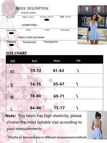 Women's Solid Color Knit V-Neck Halter Sexy Backless Elegant Vacation Fashion Mini Dress With Safety Shorts Party Summer - Blue - View 4