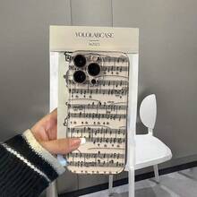 NcmRyu Black Musical Note Phone Case, Made Of TPU Material, With Anti-Drop Function; This Phone Case Is Compatible With Apple 17, 16, 15, 14, 13, 12, 11 Pro Max And Various Series Models. It Features Waterproof, Anti-Drop And Anti-Scratch Functions - White - View 6
