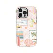 Italian Summer Travel Postmark Phone Case, Compatible With IPhone17 IPhone16 15 14 Plus IPhone13 12 11 Pro Max - 白色7 - 查看 1