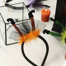 1pc Halloween Decorations Witch Headband Hair Band Costume Party Props Ghost Festival Party Decorations - A - View 4