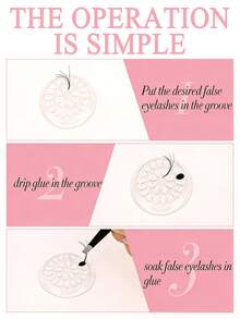 100/50/5PCS Baseless Flower-Shaped Disc Adhesive For Eyelash Application. Drop-Shaped Disc Adhesive For Eyelash Application. Flower-Shaped Disc Adhesive Pad For Eyelash Application. Eyelash Application Tools Are Easy To Operate And Very User-Friendly - Multicolor - View 4