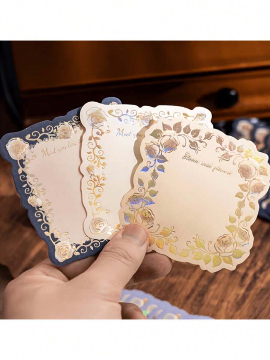1 Set (45 Sheets) Sticky Notes, 3 Designs Per Style, 15 Sheets Per Design, Suitable For Message Paper, Scrapbooking, Background Material, Message Recording, Memo Reminder, Back To School - Sticky Notes - View 1