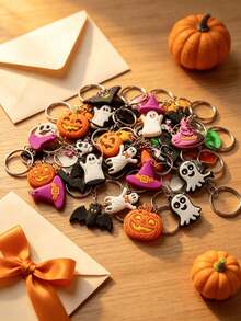 1/2/4pcs Random Halloween Keychains, Halloween Theme Decorative Charms, Perfect Party Favor Fillers, Exquisite Small Gift Keychains, Halloween Cartoon Keychains, Creative Holiday Gift Set, Portable Keychains, Suitable For Party Decoration - Multiple Styles - View 7