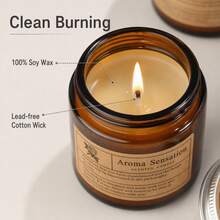 Aromatherapy Candle 4-Piece Set/1-Piece Set, Soy Wax, Plant Fragrance, Anniversary Celebration, Rich Floral Fragrance, Wedding, Valentine's Day Gift, Work, Birthday Gift, Party, Living Room Decoration And Other Scenes. Exquisite Gift Candles - Brown - View 6