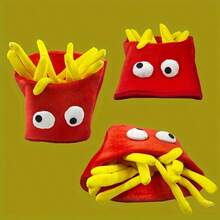 1pc Cartoon Funny French Fries Hat, Novel Food-Shaped Prop, Fun Gift, Suitable For Party, Beach, Summer Cosplay Accessory, Unisex Adult - Multiple Styles - View 5