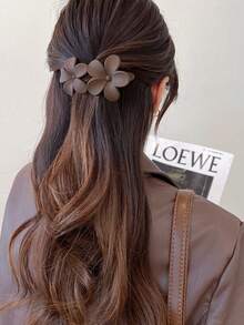 Flower-Shaped Hair Clip Suitable For Daily Wear - Multicolor - View 4