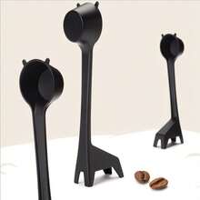 Long Handle Giraffe Shaped Coffee Spoon, Cute Coffee Bean/Coffee Powder Measuring Spoon, 1 Tablespoon Capacity, Plastic Material, Easy To Use And Stir, Ideal Gift For Coffee Lovers - Multicolor - View 5
