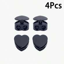 4/12pcs Multi-Function Heart-Shaped Double-Hole Cord Lock (Silver/Gunmetal/Black), Spring Buckle Adjuster, Commonly Used For Hoodie, Backpack Or Clothing Drawstring Adjustment, Garment Accessories, Craft Parts, DIY Hat And Sewing Accessories - Multicolor - View 13
