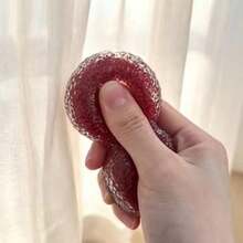 Tachimi 1件裝現代裝飾款聲響擠壓慢回彈壓力球，整合式脆響捏捏紓壓玩具，兒童玩具，適合房間收納與展示，隨機發貨 - 彩色 - 查看 1