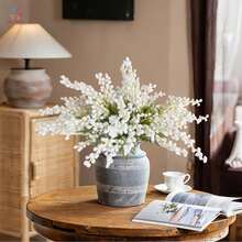 5 Bunches Of High-Quality Artificial Mimosa (Mimosa/Wattle) - Romantic Holiday Style, Ideal For Wedding Decor, Home Decor, And Various Special Occasions - Yellow - View 11