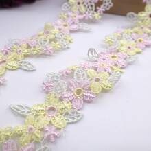 1 Yard Gradient Floral Embroidered Lace, Suitable For Home Decor, Crafts, Clothing, Sofa, Curtain Decoration - Multicolor - View 6