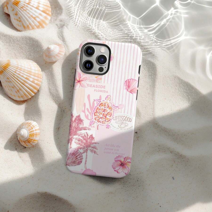 Italian Summer Travel Postmark Phone Case, Compatible With IPhone17 IPhone16 15 14 Plus IPhone13 12 11 Pro Max - 白色5 - 查看 1